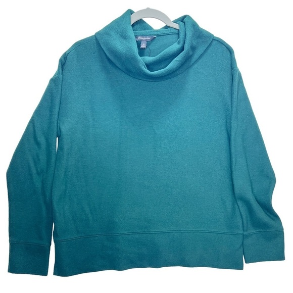 Banana Republic Cowl Neck Sweater Size Medium Hunter Green Classic Preppy - Picture 1 of 7